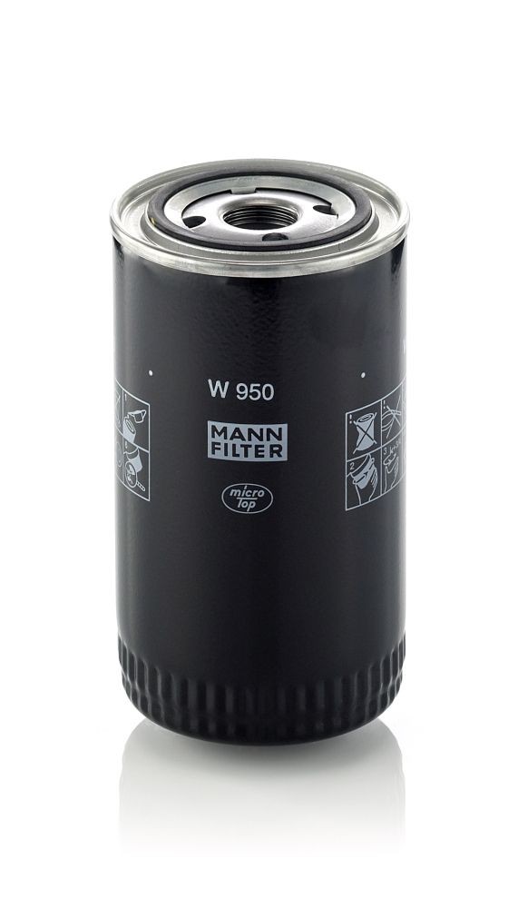 MANN-FILTER 1-12 UNF, with one anti-return valve, Spin-on Filter Ø: 93mm, Height: 170mm Oil filters W 950 buy