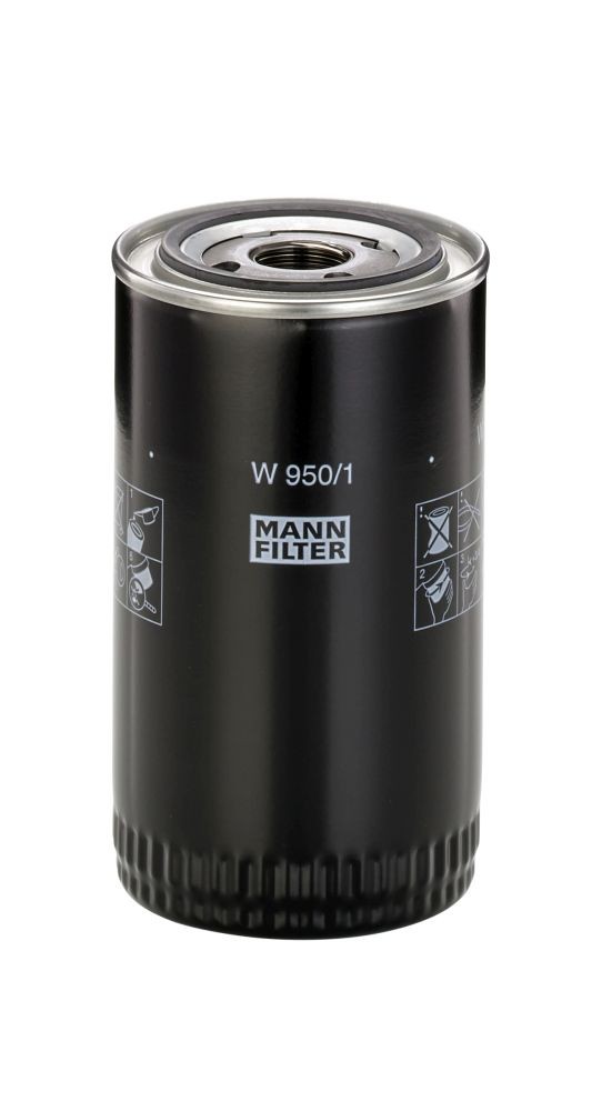 MANN-FILTER 1-12 UNF- 1B, with one anti-return valve, Spin-on Filter Ø: 93mm, Height: 171mm Oil filters W 950/1 buy