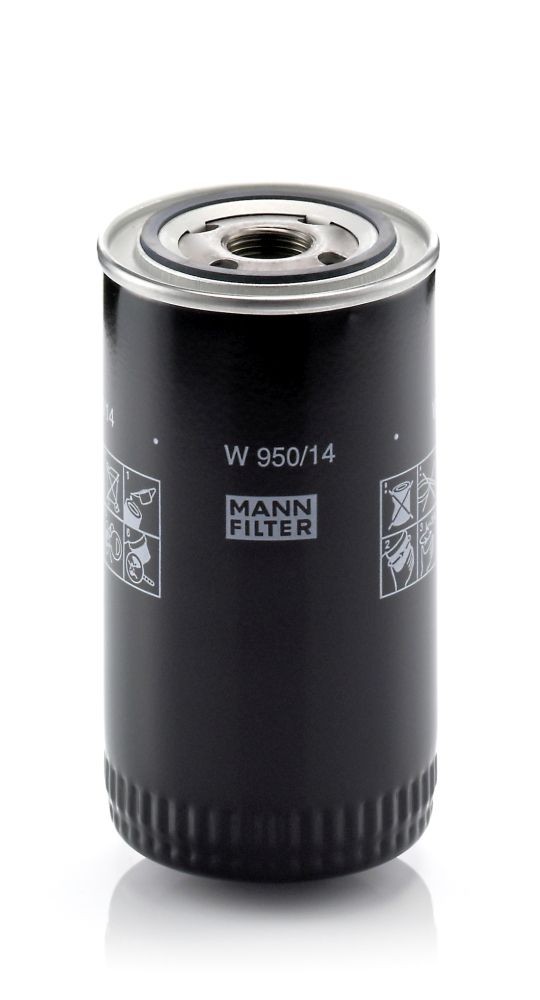W950/14 Oil filter W 950/14 MANN-FILTER 1-12 UNF, with one anti-return valve, Spin-on Filter