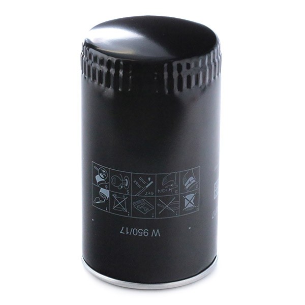 MANN-FILTER W950/17 Engine oil filter 1-12 UNF- 1B, with one anti-return valve, Spin-on Filter