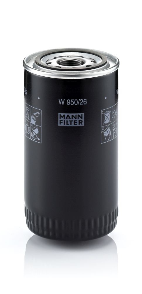 W950/26 Oil filter W 950/26 MANN-FILTER M 27 X 2, Spin-on Filter
