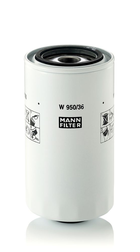 MANN-FILTER M 22 X 1.5, with one anti-return valve, Spin-on Filter Ø: 93mm, Height: 177mm Oil filters W 950/36 buy