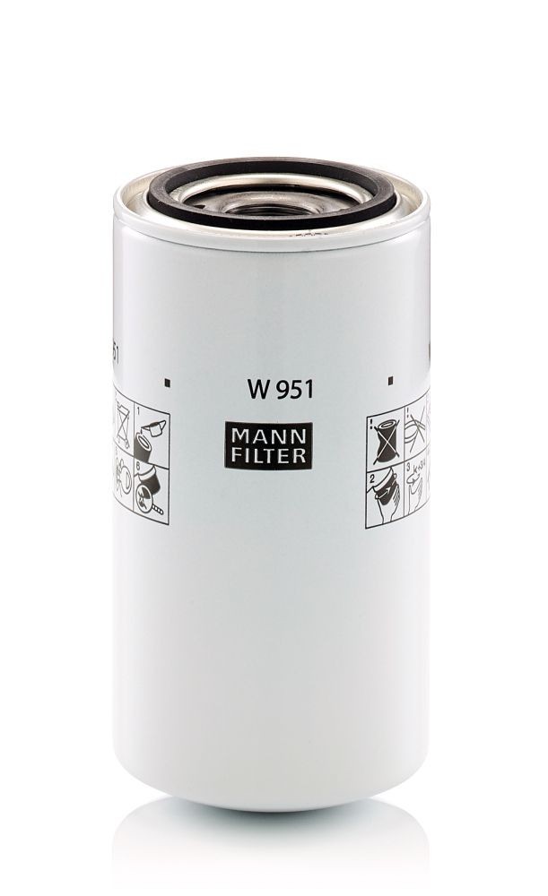 MANN-FILTER 1 1/8-16 UN, Spin-on Filter Ø: 93mm, Height: 174mm Oil filters W 951 buy