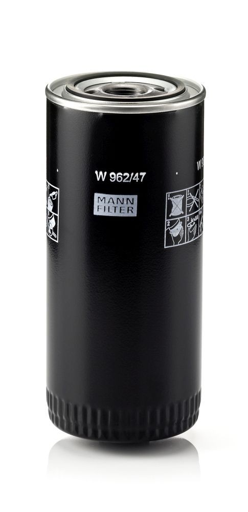 MANN-FILTER 1-12 UNF, Spin-on Filter Ø: 93mm, Height: 210mm Oil filters W 962/47 buy