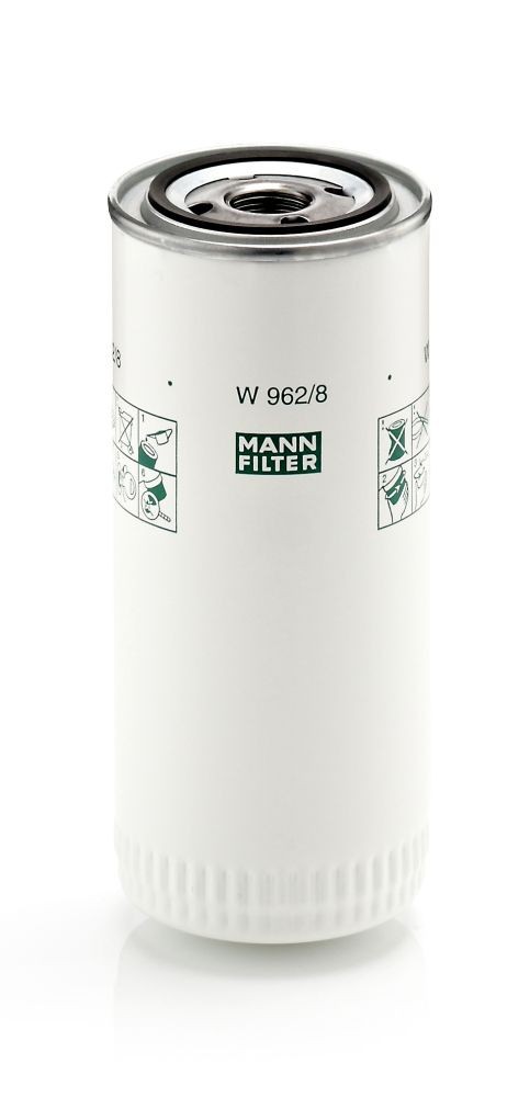 MANN-FILTER 1-12 UNF, Spin-on Filter Ø: 93mm, Height: 210mm Oil filters W 962/8 buy
