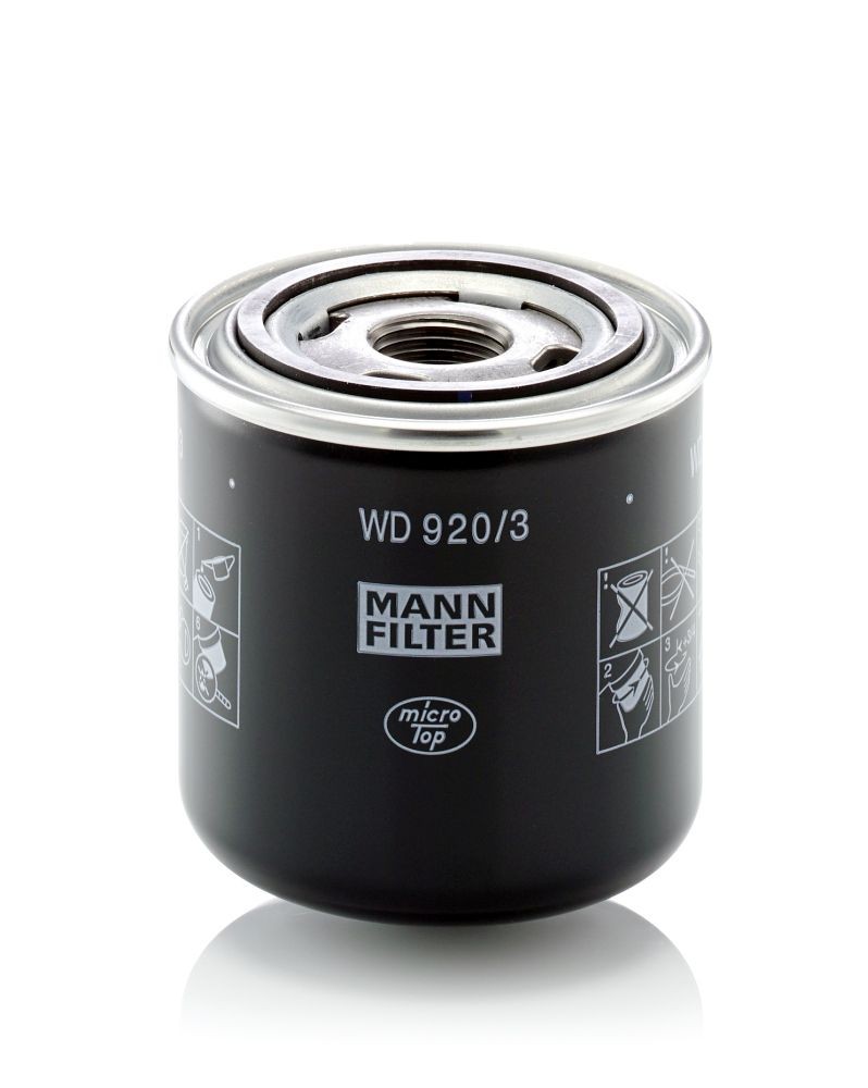 MANN-FILTER mit einem Rücklaufsperrventil Hydraulikfilter, Automatikgetriebe WD 920/3 kaufen