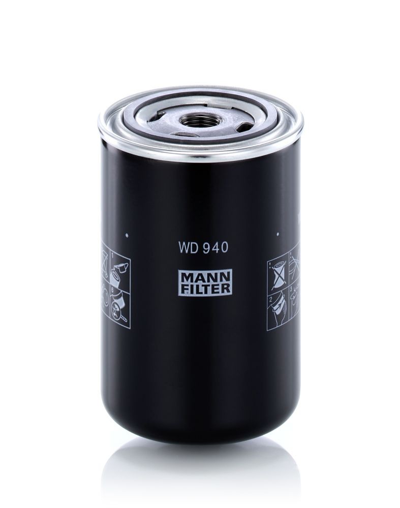 MANN-FILTER 3/4-16 UNF-1B, Spin-on Filter, for high pressure levels Ø: 93mm, Height: 147mm Oil filters WD 940 buy