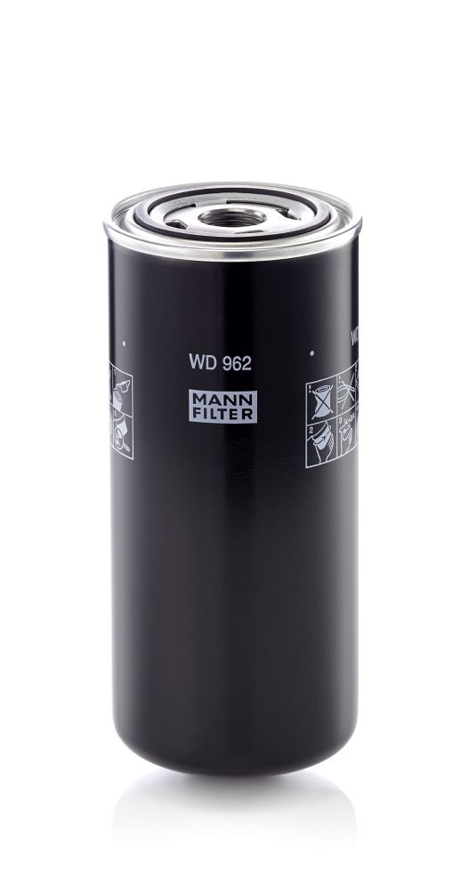 MANN-FILTER WD 962 Oil filter 1-12 UNF, Spin-on Filter, for high pressure levels