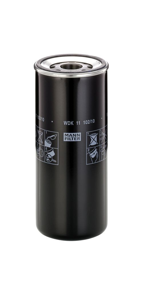 MANN-FILTER Spin-on Filter, for high pressure levels Height: 262mm Inline fuel filter WDK 11 102/10 buy