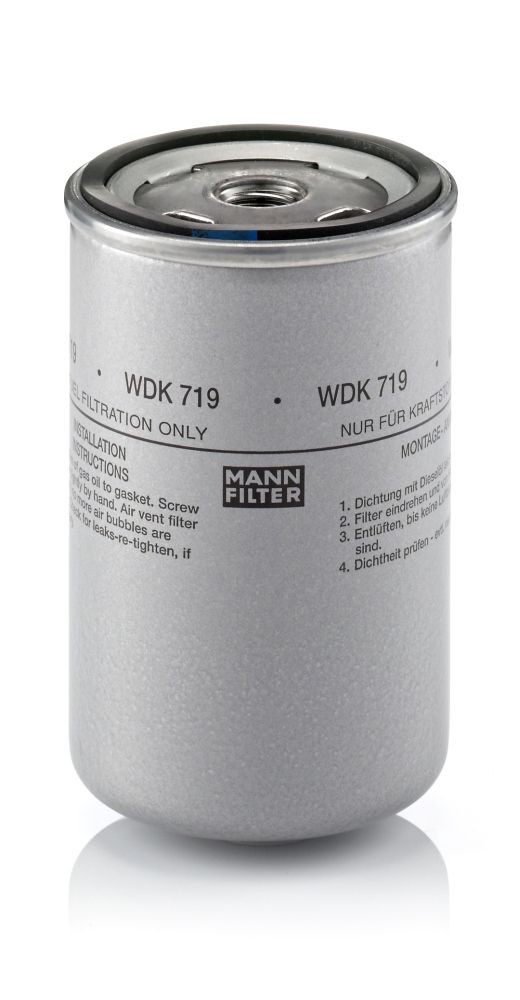 MANN-FILTER Spin-on Filter, for high pressure levels Height: 127mm Inline fuel filter WDK 719 buy