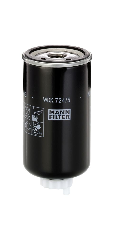 MANN-FILTER Spin-on Filter, for high pressure levels Height: 163mm Inline fuel filter WDK 724/5 buy