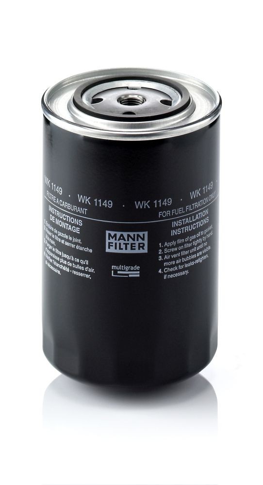 MANN-FILTER Spin-on Filter Height: 168mm Inline fuel filter WK 1149 buy