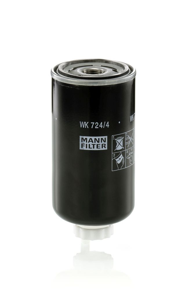 MANN-FILTER Spin-on Filter Height: 162mm Inline fuel filter WK 724/4 buy