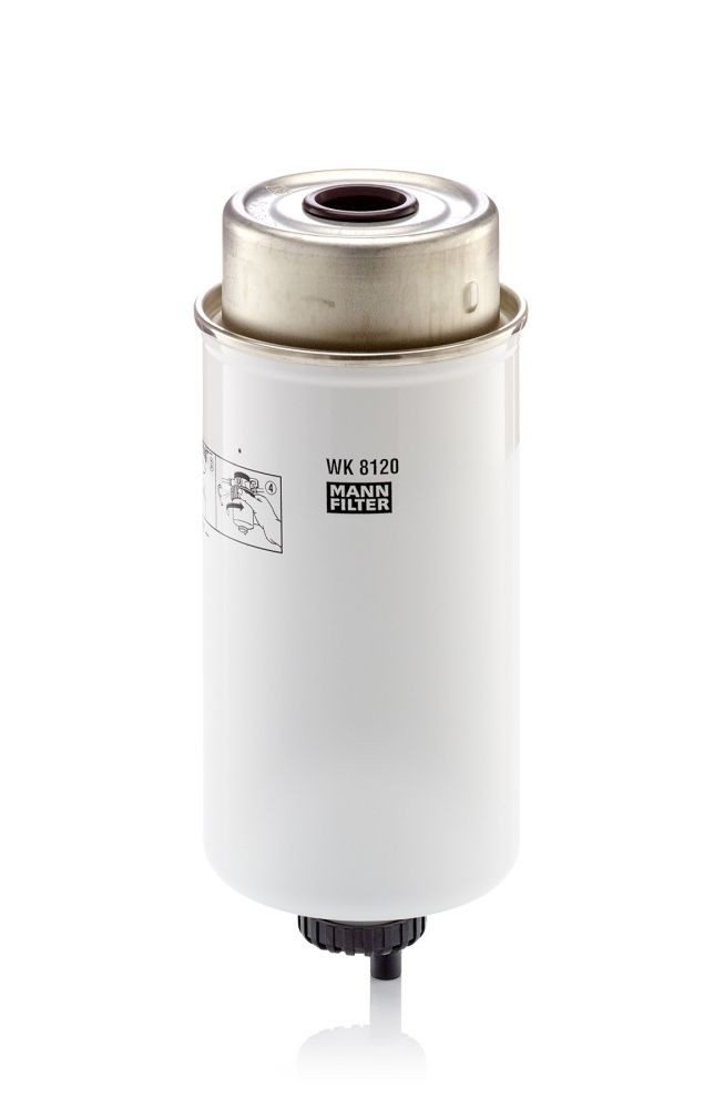MANN-FILTER Spin-on Filter Height: 197mm Inline fuel filter WK 8120 buy