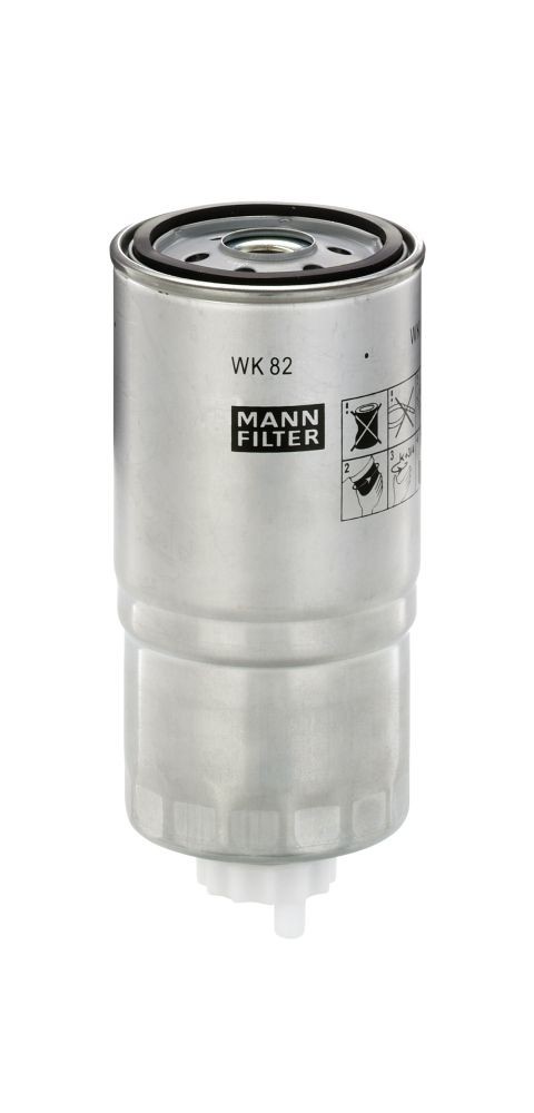 MANN-FILTER Spin-on Filter Height: 184mm Inline fuel filter WK 82 buy