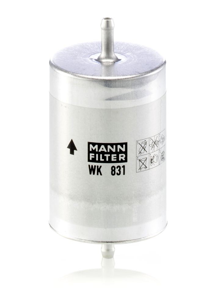 Filtro diesel WK 831 MANN-FILTER Filtro per condotti/circuiti, 8mm, 8mm