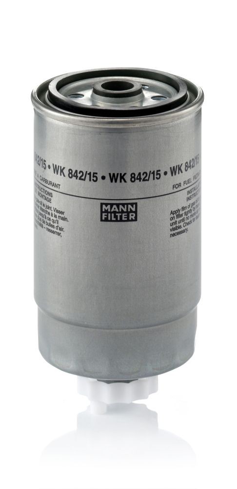 MANN-FILTER Spin-on Filter Height: 159mm Inline fuel filter WK 842/15 buy