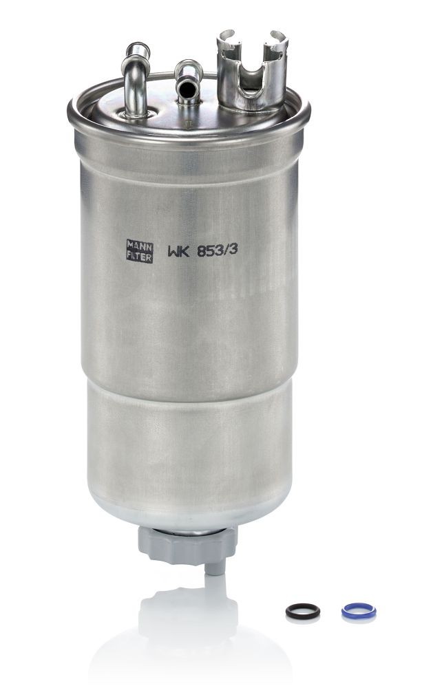 Brandstoffilter WK 853/3 x MANN-FILTER 8mm, 8mm, Met pakking