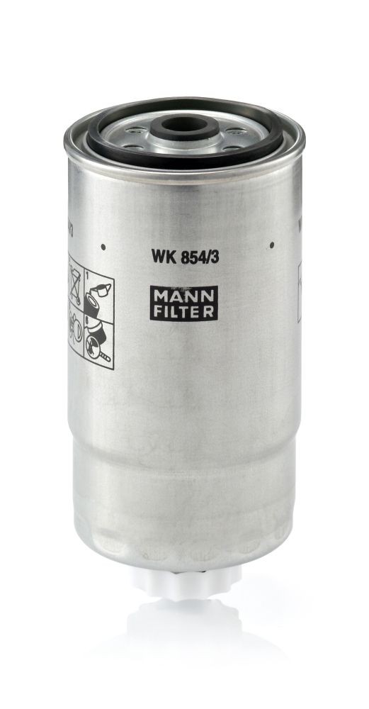 MANN-FILTER Spin-on Filter Height: 171mm Inline fuel filter WK 854/3 buy