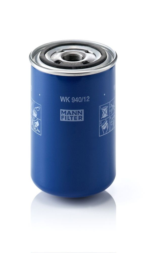 MANN-FILTER Spin-on Filter Height: 144mm Inline fuel filter WK 940/12 buy