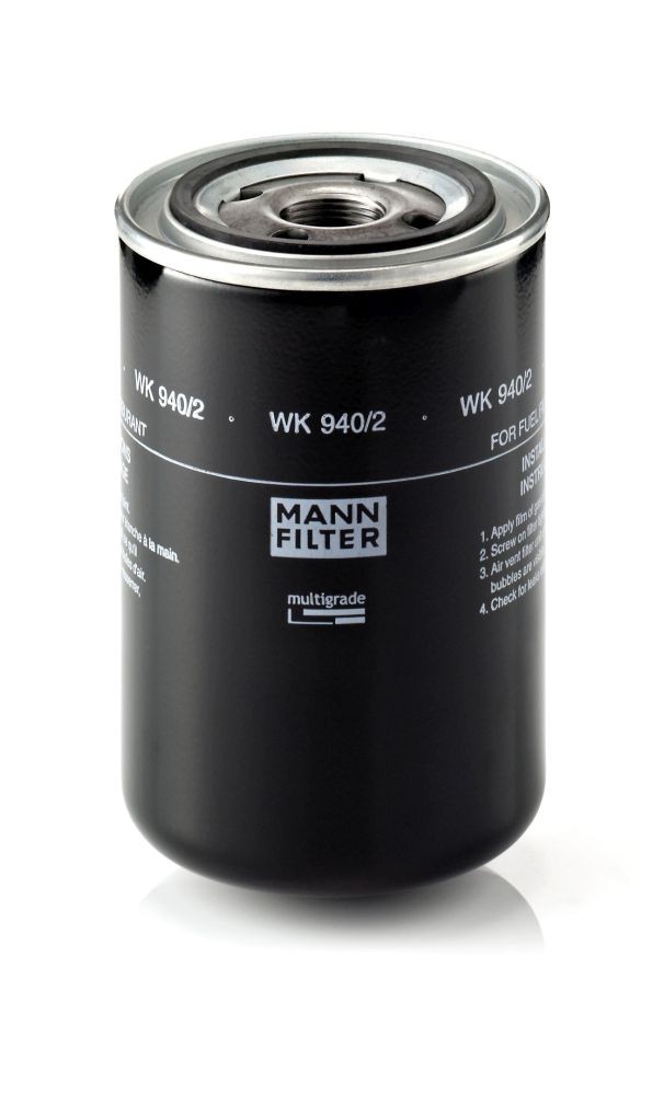 MANN-FILTER Spin-on Filter Height: 142mm Inline fuel filter WK 940/2 buy