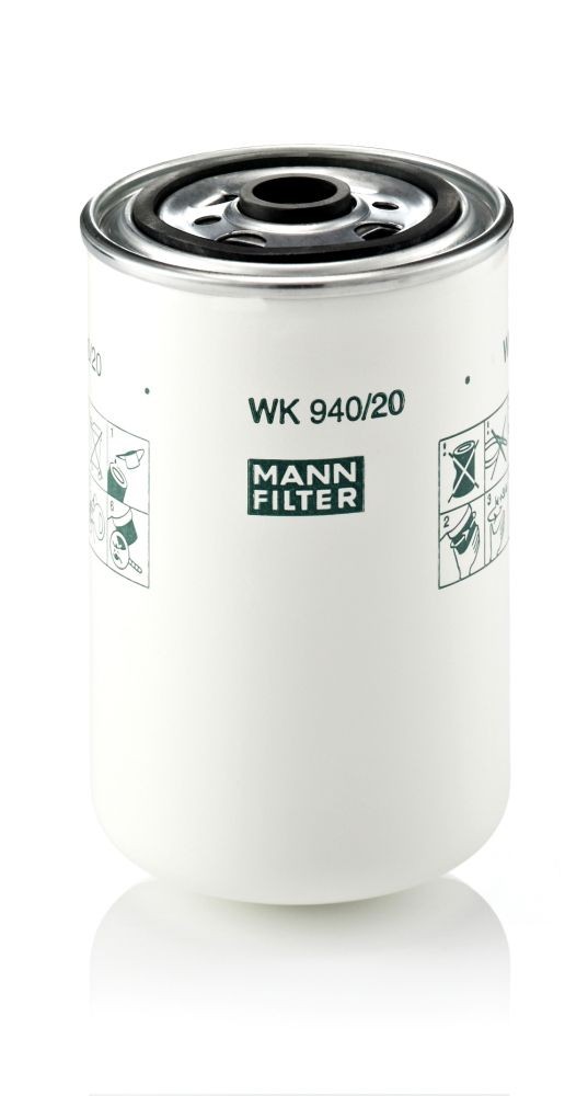 MANN-FILTER Spin-on Filter Height: 147mm Inline fuel filter WK 940/20 buy