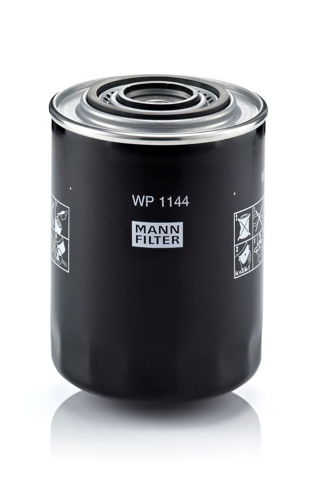 MANN-FILTER WP1144 Engine oil filter 3/4-16 UNF, with one anti-return valve, Spin-on Filter