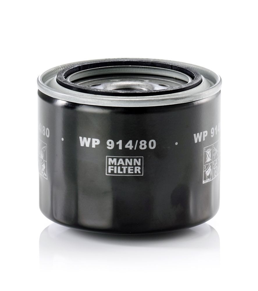 MANN-FILTER M 24 X 1.5, with one anti-return valve, Spin-on Filter Ø: 102mm, Height: 81mm Oil filters WP 914/80 buy