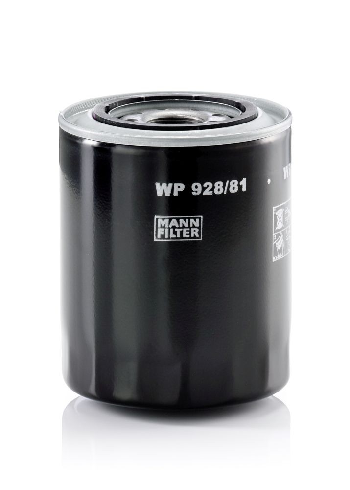 MANN-FILTER WP928/81 Engine oil filter M 26 X 1.5, with one anti-return valve, Spin-on Filter