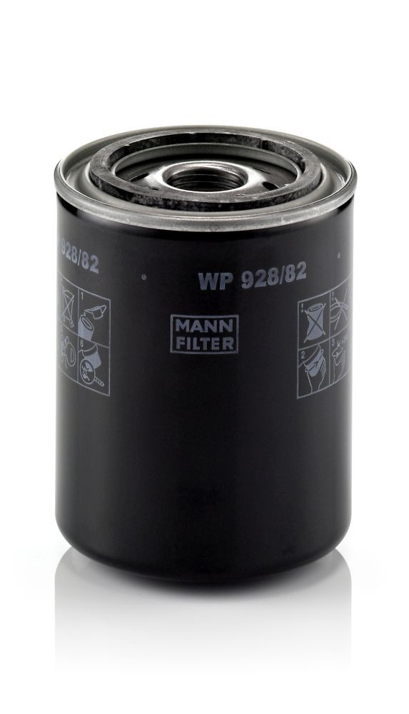 WP928/82 Oil filter WP 928/82 MANN-FILTER 1-12 UNF, with one anti-return valve, Spin-on Filter