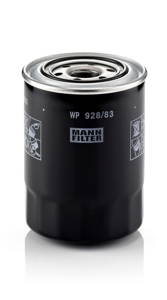 WP 928/83 MANN-FILTER Oil filters MITSUBISHI M 26 X 1.5, with one anti-return valve, Spin-on Filter