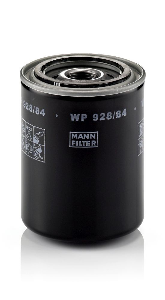 MANN-FILTER 1-12 UNF, with one anti-return valve, Spin-on Filter Ø: 93mm, Height: 121mm Oil filters WP 928/84 buy