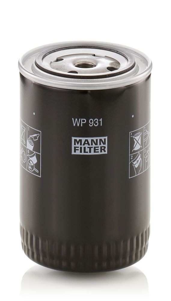 MANN-FILTER WP 931 Oil filter 5/8-18 UNF, Spin-on Filter