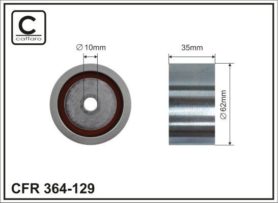 CAFFARO 364-129 Timing belt deflection pulley