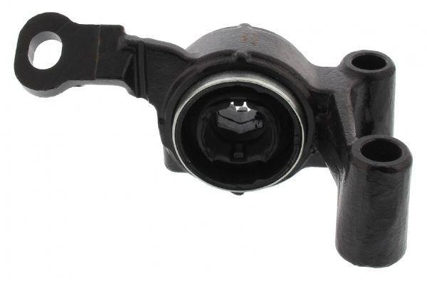 MAPCO 36695 Control Arm- / Trailing Arm Bush with holder, Front Axle Left, Grey Cast Iron, Rubber-Metal Mount
