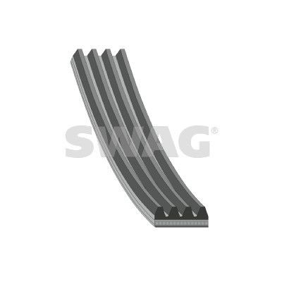 SWAG 37 92 8801 Serpentine belt 1015mm, 4