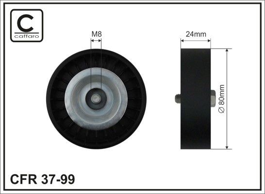 CAFFARO 37-99 Deflection / Guide Pulley, v-ribbed belt