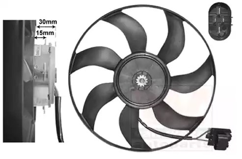 VAN WEZEL Cooling fan assembly OPEL Astra J GTC (P10) new 3749744