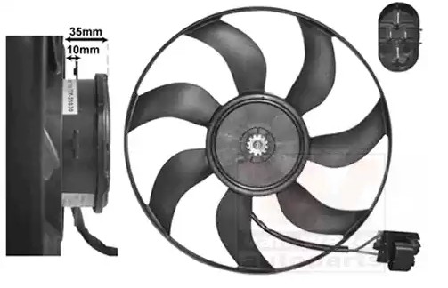 VAN WEZEL Cooling fan assembly OPEL Astra J Hatchback (P10) new 3749745
