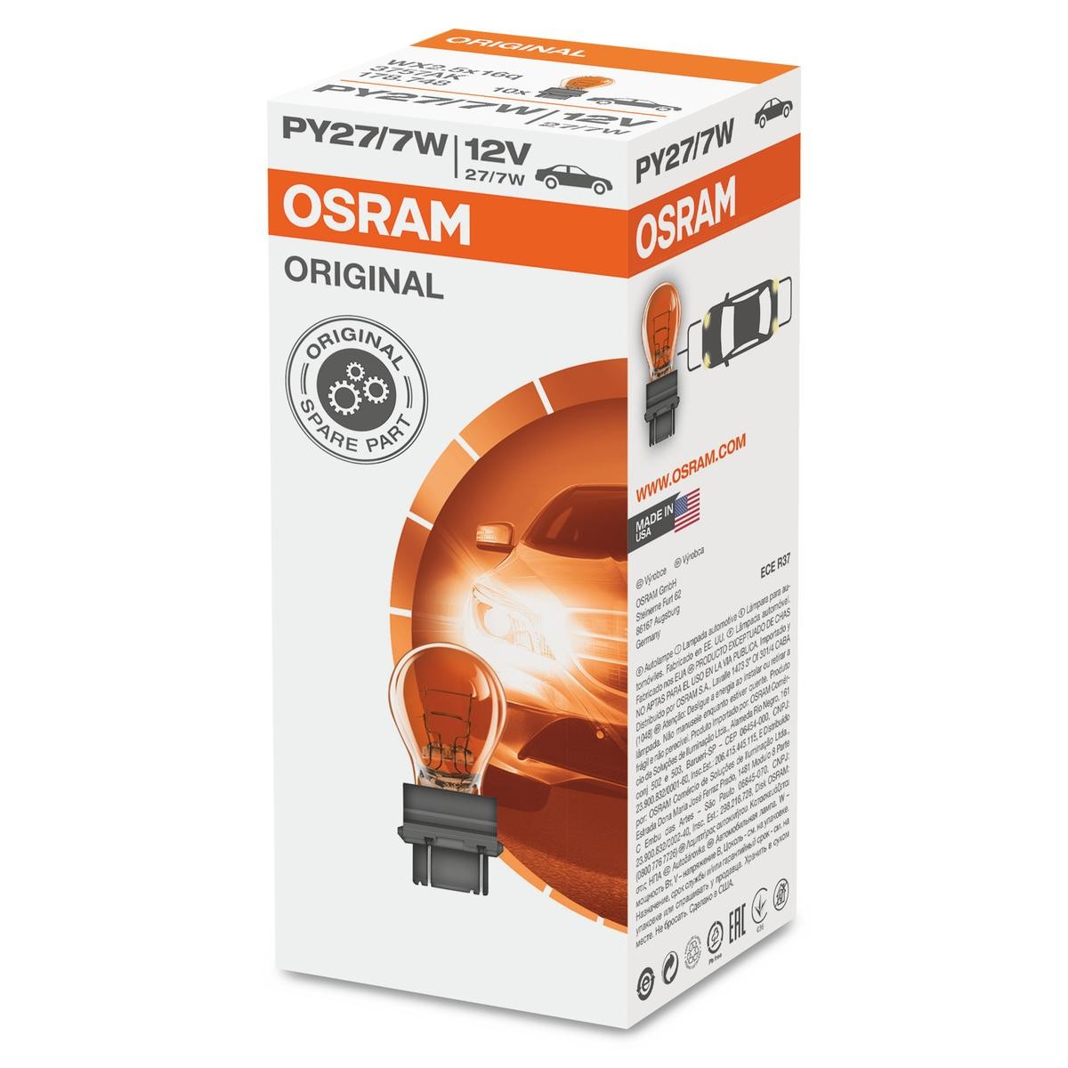 OSRAM ORIGINAL LINE 3757AK Bulb, indicator 12V 27/7W, PY27/7W