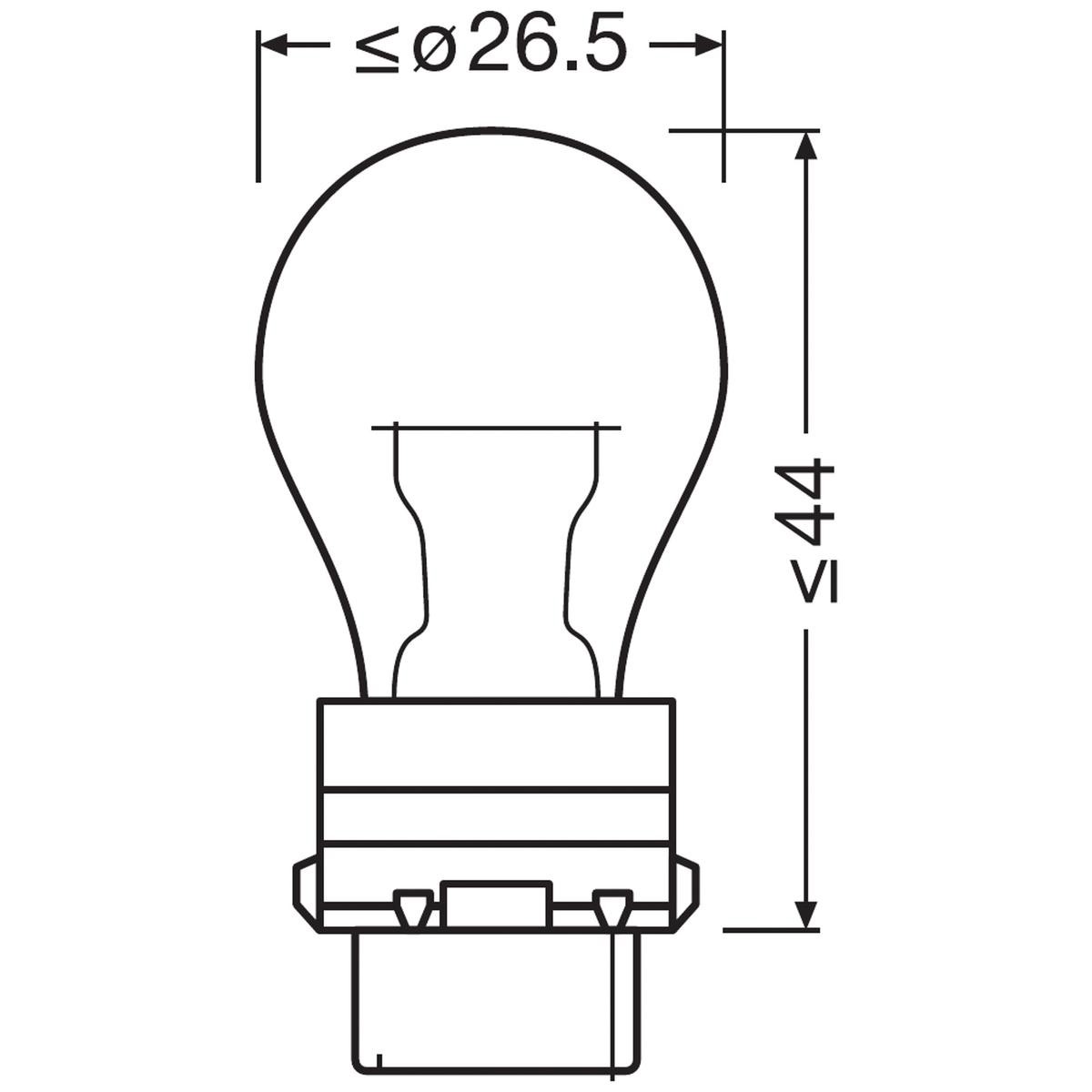 OSRAM PY27/7W Bulb, indicator 12V 27/7W, PY27/7W