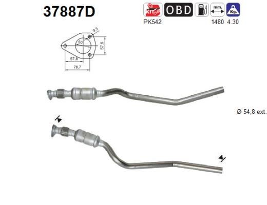 AS 37887D Exhaust Pipe 8D0253301AD