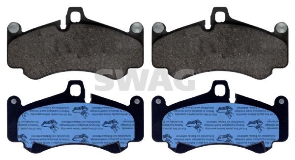 SWAG 38 11 6173 Brake pad set Front Axle, prepared for wear indicator