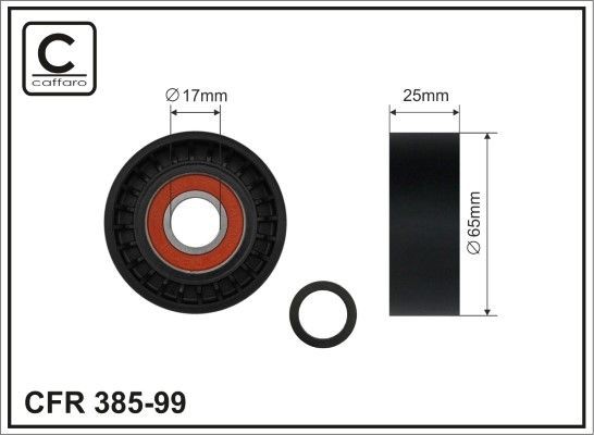 Great value for money - CAFFARO Tensioner pulley 385-99