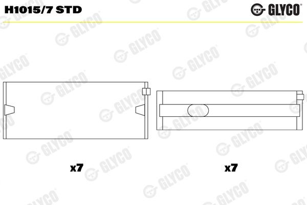 GLYCO H1015/7 STD Kurbelwellenlager für RENAULT TRUCKS T-Serie LKW in Original Qualität