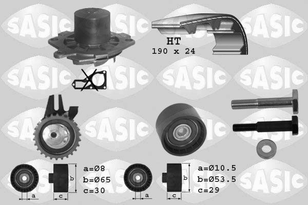SASIC 3906007 Timing belt kit with water pump Opel Astra H L70 1.9 CDTI 101 hp Diesel 2009 price