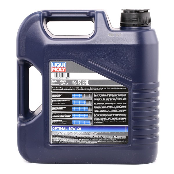 LIQUI MOLY ACEA B3 Oil 10W-40, 4l, Part Synthetic Oil