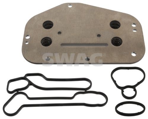 SWAG 40 10 0088 Engine oil cooler with gaskets/seals