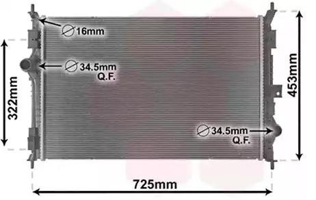 VAN WEZEL Aluminium, 649 x 425 x 18 mm, Brazed cooling fins Radiator 40012386 buy
