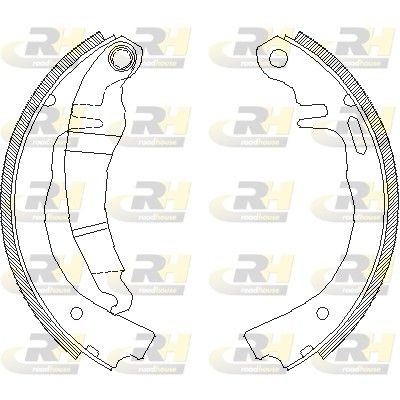 ROADHOUSE 4006.00 Brake Shoe Set Rear Axle, Ø: 200 x 29 mm, with lever